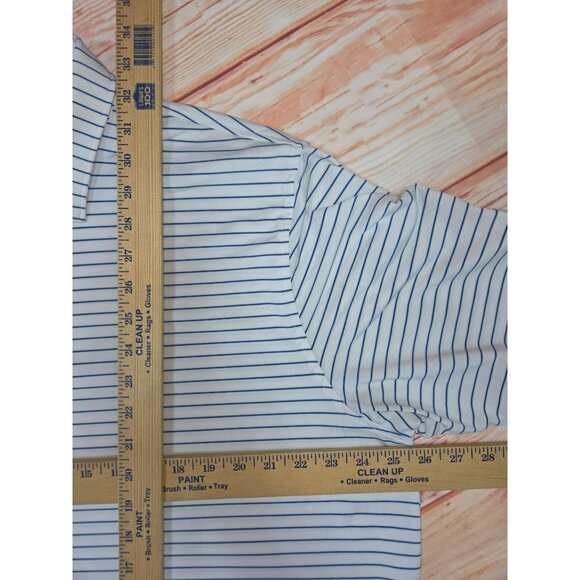 Peter Millar Summer Comfort Mens Striped Polo Large Capital City Club - Picture 8 of 8